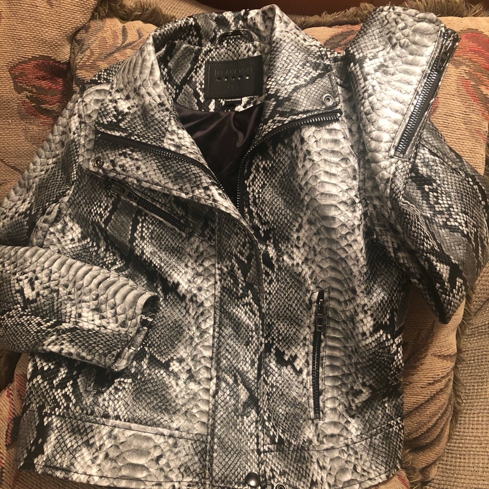 (Blanknyc) Anaconda Leather Jacket Gem